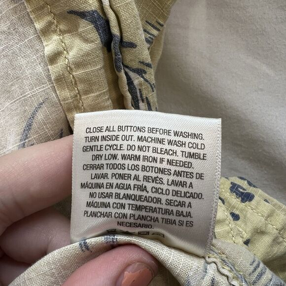 Men’s 2XLT Button Up Hawaiian Shirt Beige Nautical Sailing Print - Picture 4 of 6